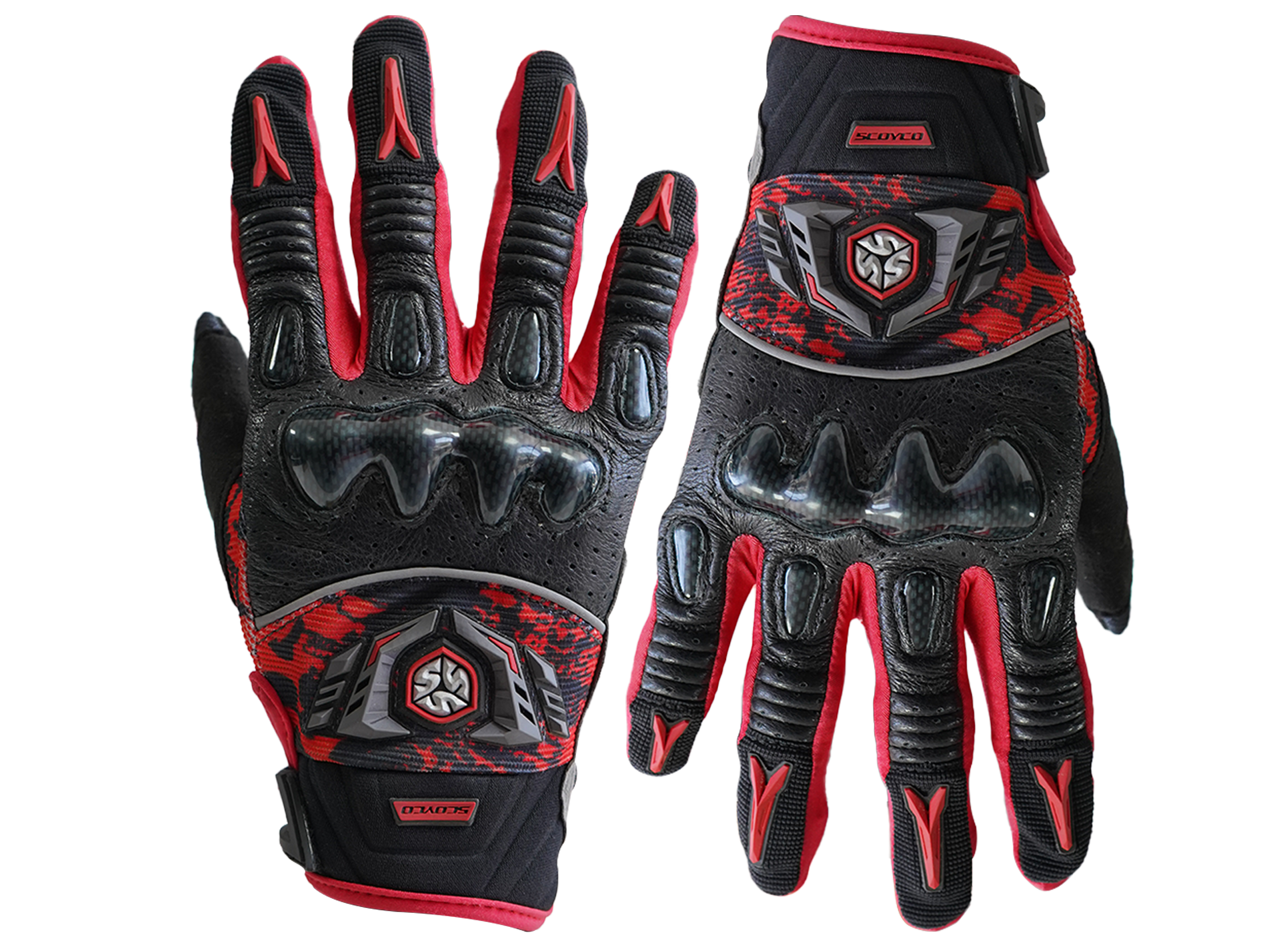 GUANTES SCOYCO MX49 ROJO